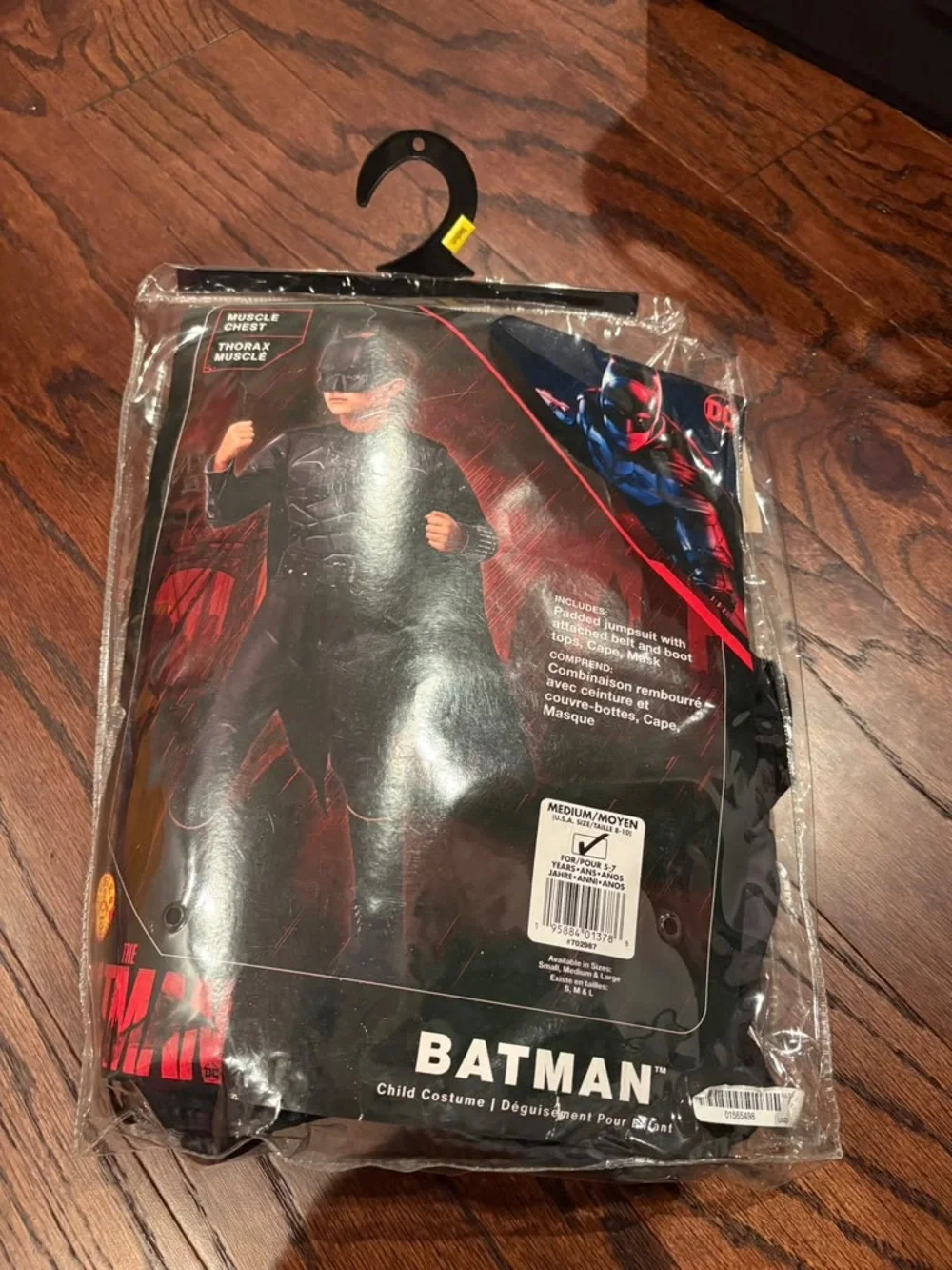 Batman Kids Deluxe Costume - Black with Gold Accents